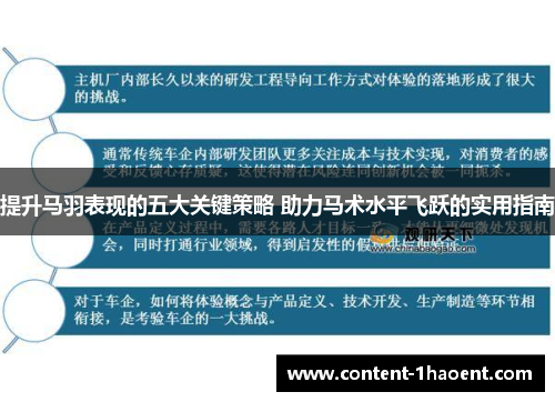 提升马羽表现的五大关键策略 助力马术水平飞跃的实用指南